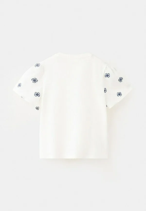 Футболка с детским принтом Mango Kids, Off White — фото 2
