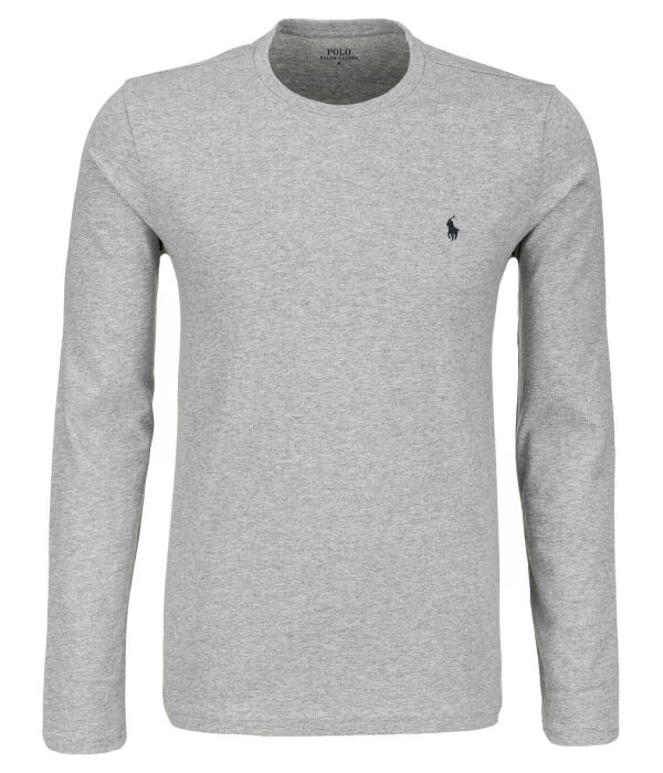 

Лонгслив мужской Polo Ralph Lauren хлопковый с логотипом бренда, серый