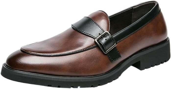 

Мужские классические кожаные лоферы Zestrelax, деловые мокасины, без шнурков, повседневные, удобные, для вечеринок и свадеб, коричневый