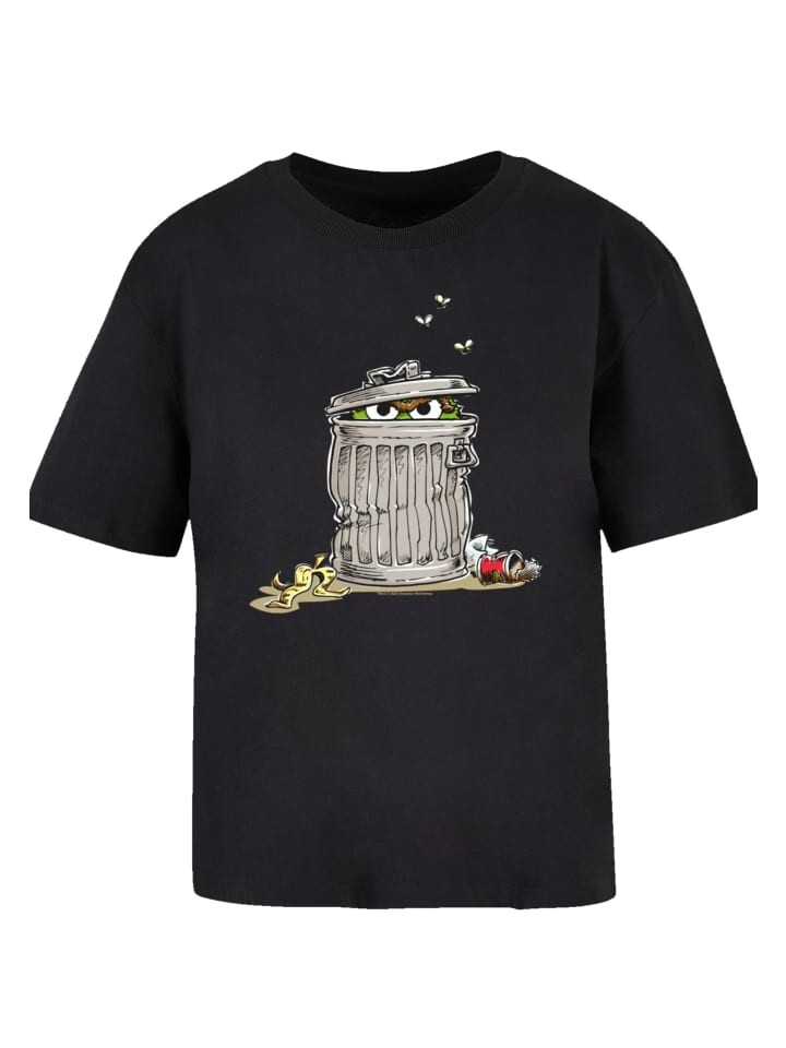 

Футболка F4NT4STIC Ladies Everyday Tee Sesamstraße Oscar Tresh Box, черный