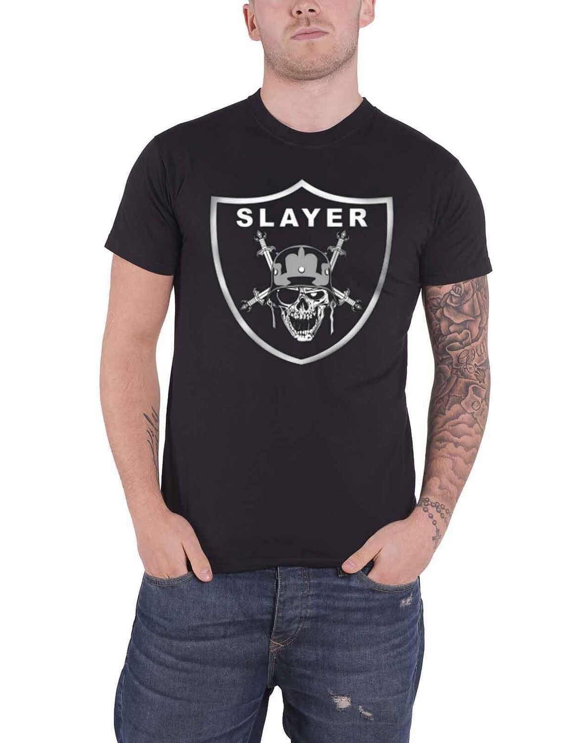 

Футболка со шлемом и черепом Slayer, черный
