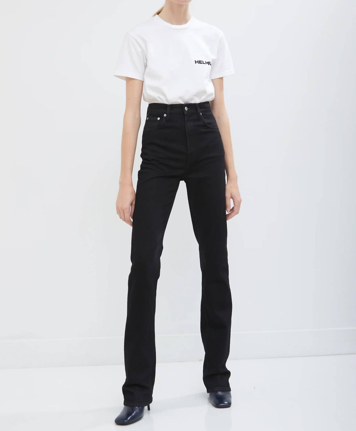 

Женские джинсы Bootcut High черного цвета Helmut Lang
