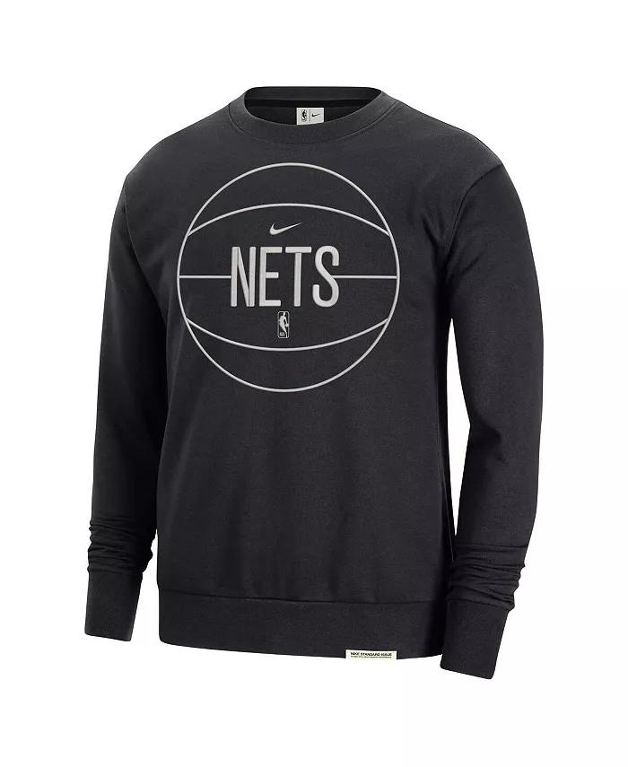 Мужская черная толстовка Brooklyn Nets 2023/24 Authentic Standard Issue Travel Performance Pullover Nike — фото 3