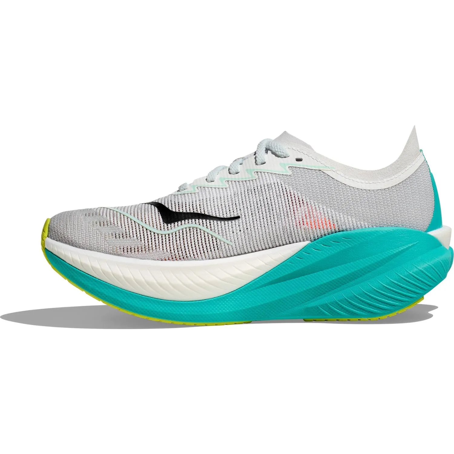 Женские кроссовки Mach X 2 для бега по дорогам HOKA, Frost/Electric Aqua — фото 2