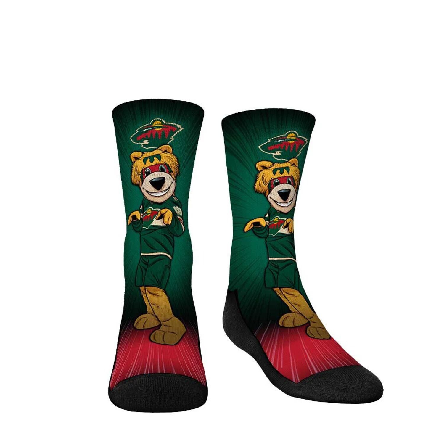 

Молодежные носки Rock Em Носки Minnesota Wild Mascot Pump Up Crew Unbranded