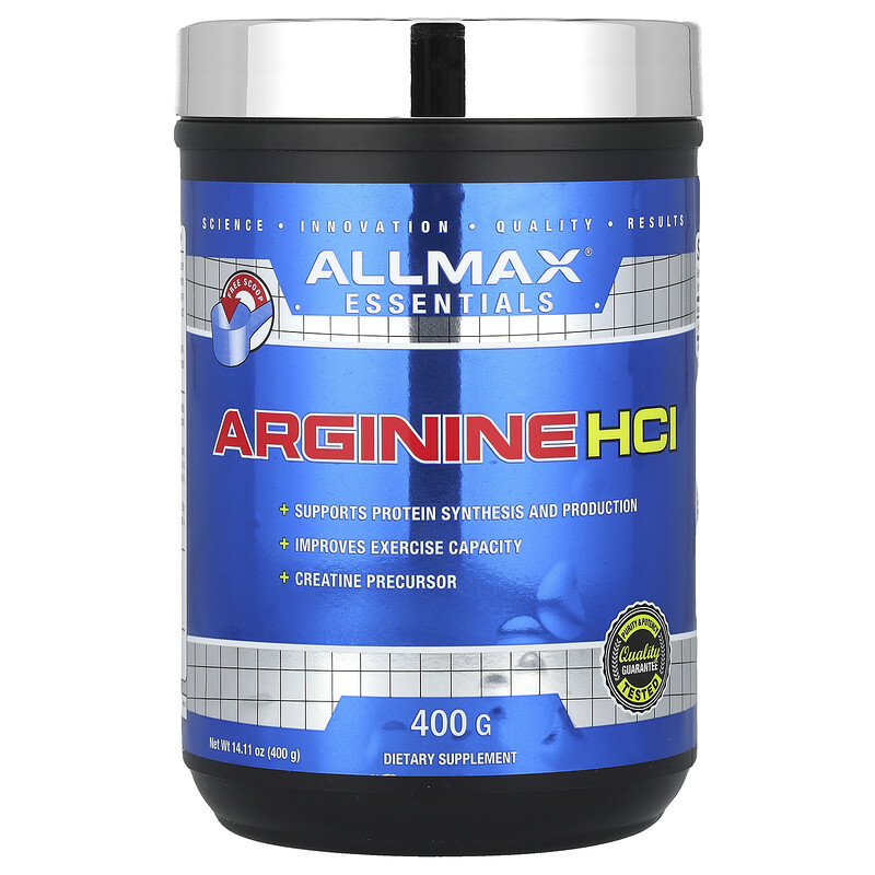 

ALLMAX, Essentials, аргинин гидрохлорид, 5 г, 400 г (14,11 унции)