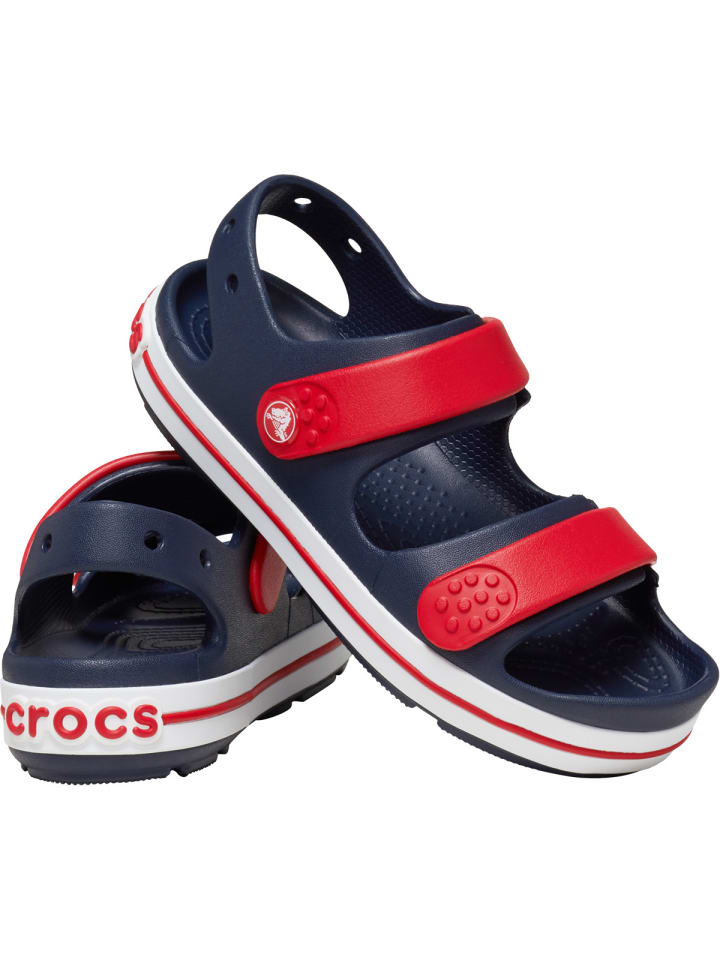 Классические босоножки Crocs, цвет marineblau/rot — фото 3