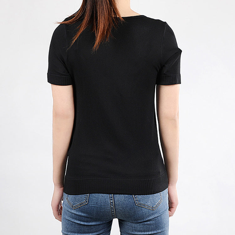 Футболка (WMNS) Nike Athleisure Casual Sports Breathable Short Sleeve Black T-Shirt — фото 4
