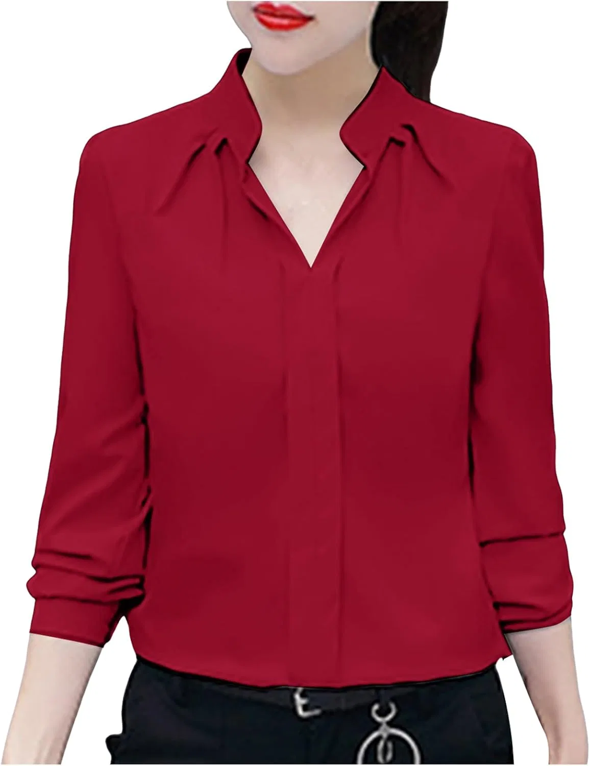Блуза с паф-рукавами, винтажный принт, винный
