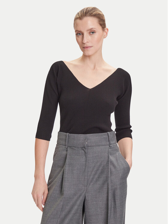 

Блузка slim fit Oceano 2525366031 Weekend Max Mara, чёрный