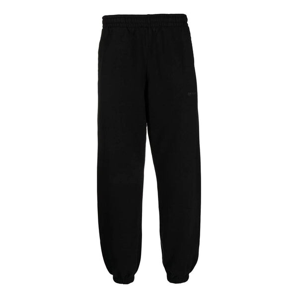 

Брюки men's ss22 back logo printing bundle feet sports pants/trousers/joggers black Off-White, черный