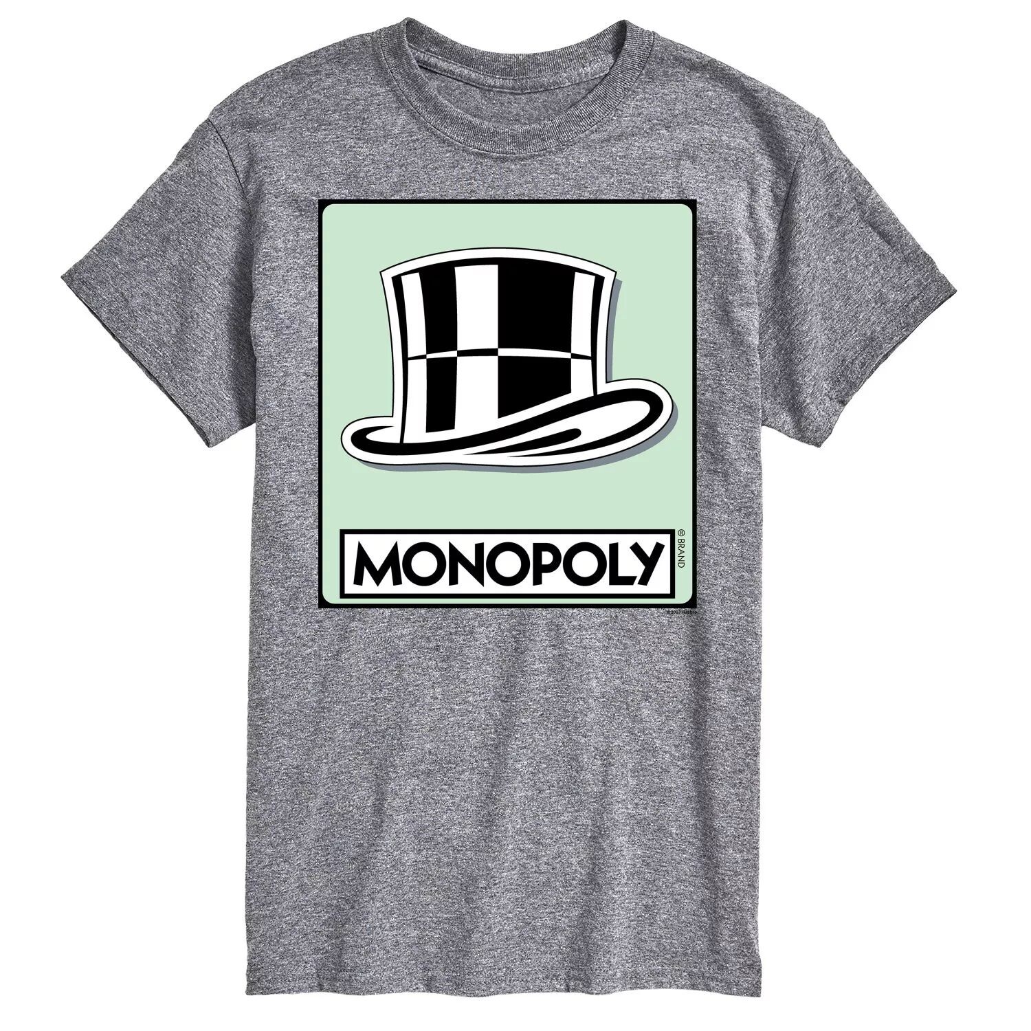 

Футболка с изображением жетона Big & Tall Monopoly Hat Licensed Character, серый