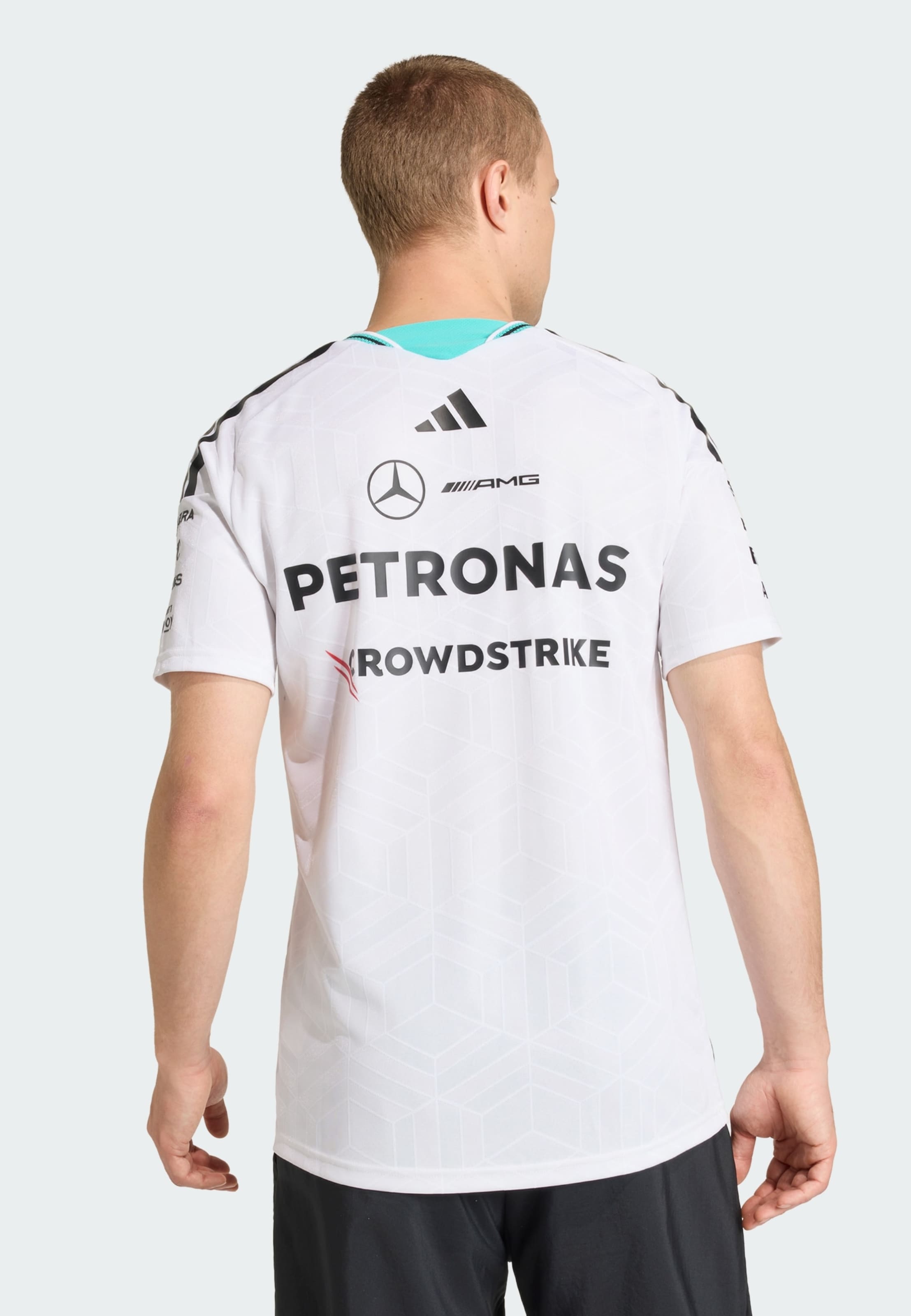 Adidas Performance Футболка для тренировок 'Mercedes - Amg Petronas Formula 1 Team Driver' в белом цвете — фото 3