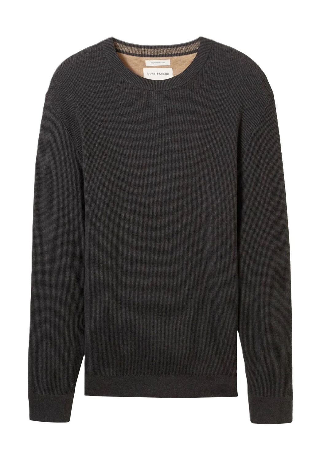 

Хлопковый свитер для мужчин TOM TAILOR, цвет 10617 Black Grey