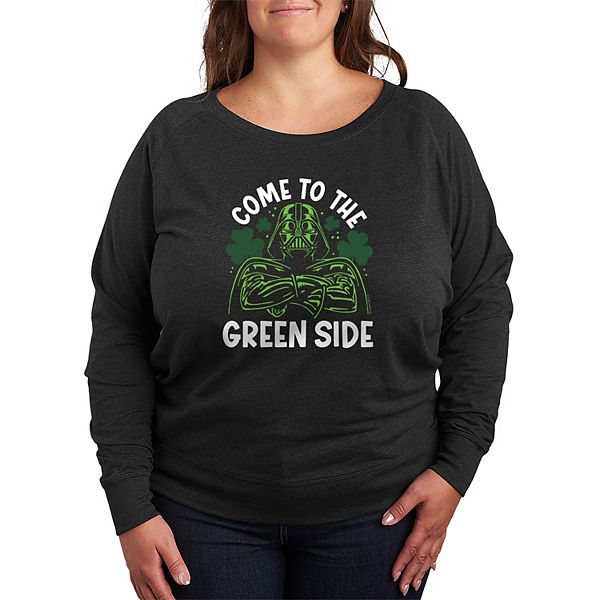 

Футболка с длинным рукавом Darth Vader St Patrick's French Terry plus size Star Wars, Heather Charcoal