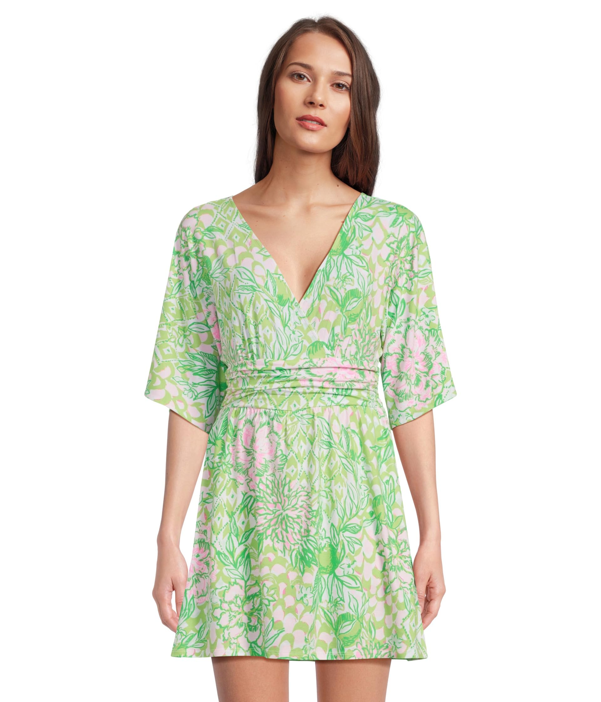 

Платье Lilly Pulitzer Parigi Skort Romper, цвет Fauna Green Lime Feeling Good