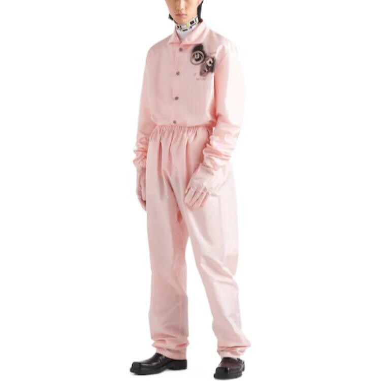 Повседневные брюки мужские вишневого цвета Prada, цвет Cherry color — фото 2