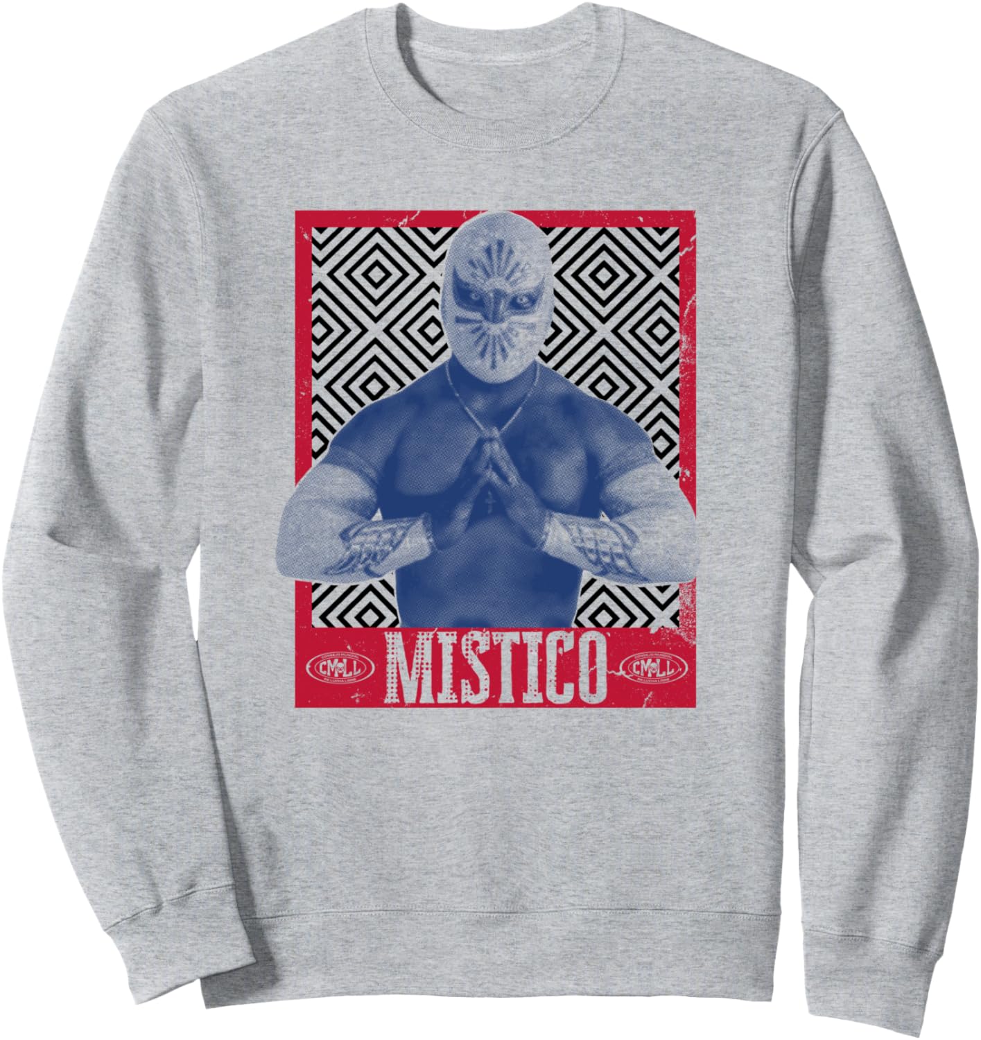 

Мистико, мексиканский лучадор. Идеально подходит для мужчин и женщин. Толстовка Cmll, серый