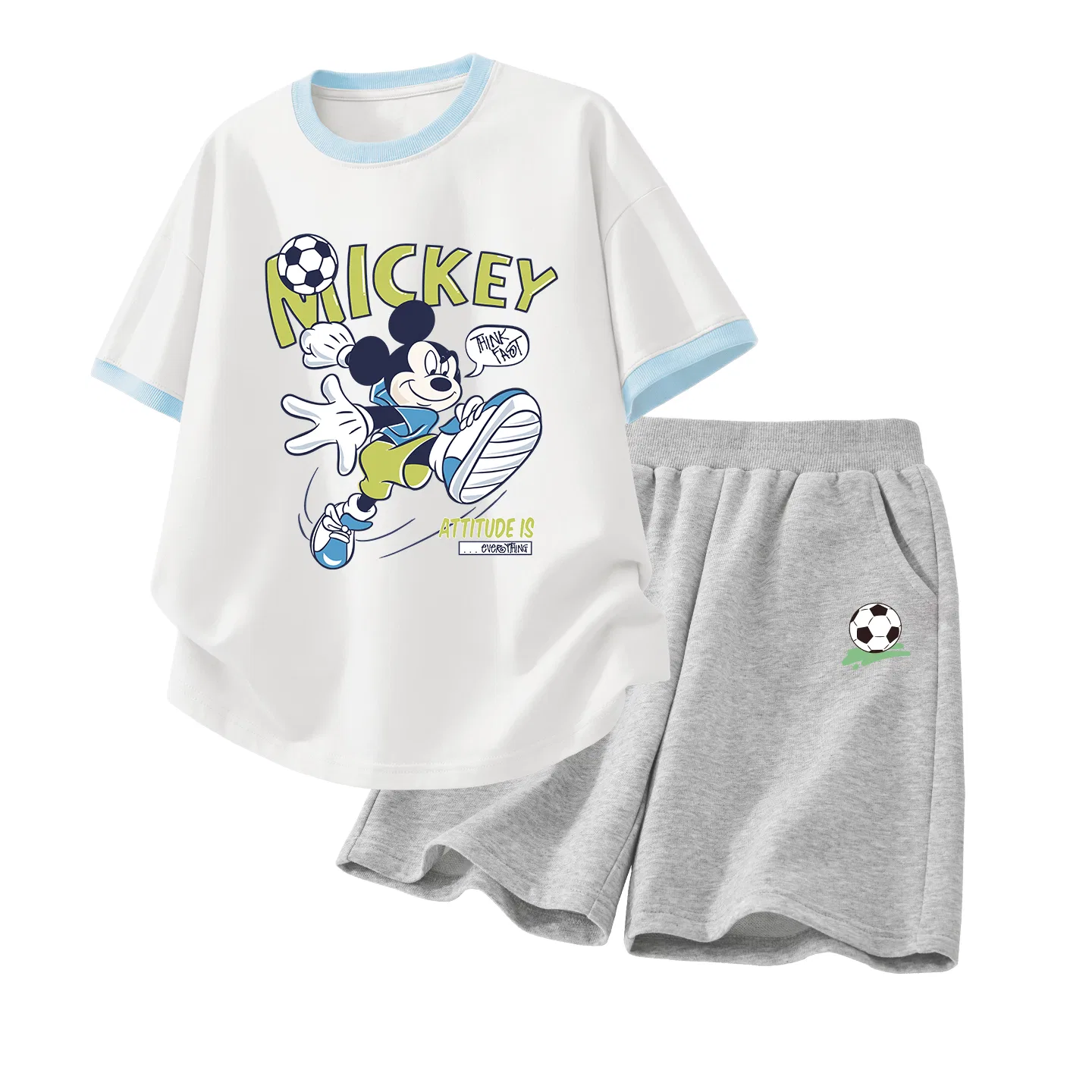 Детский спортивный костюм Casual Sportswear 2 Piece Set Disney, Di Soccer Ball Cream Blue+Di Soccer Ball K Gray