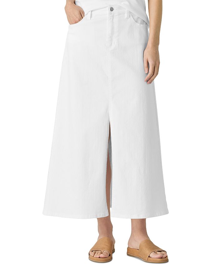 

Джинсовая прямая юбка Eileen Fisher, белый