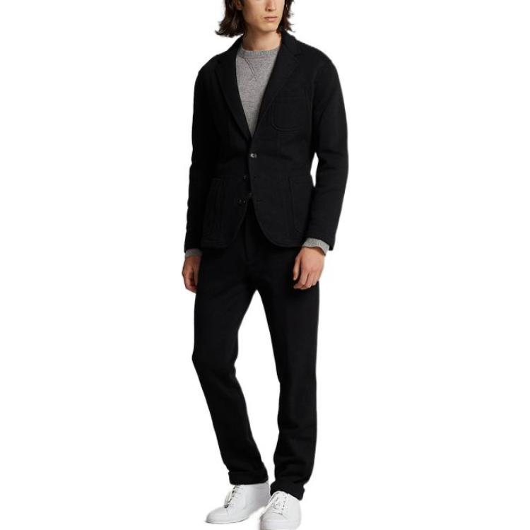 Футболка поло мужская черная FW22 Business Suits Coats Polo Ralph Lauren — фото 3