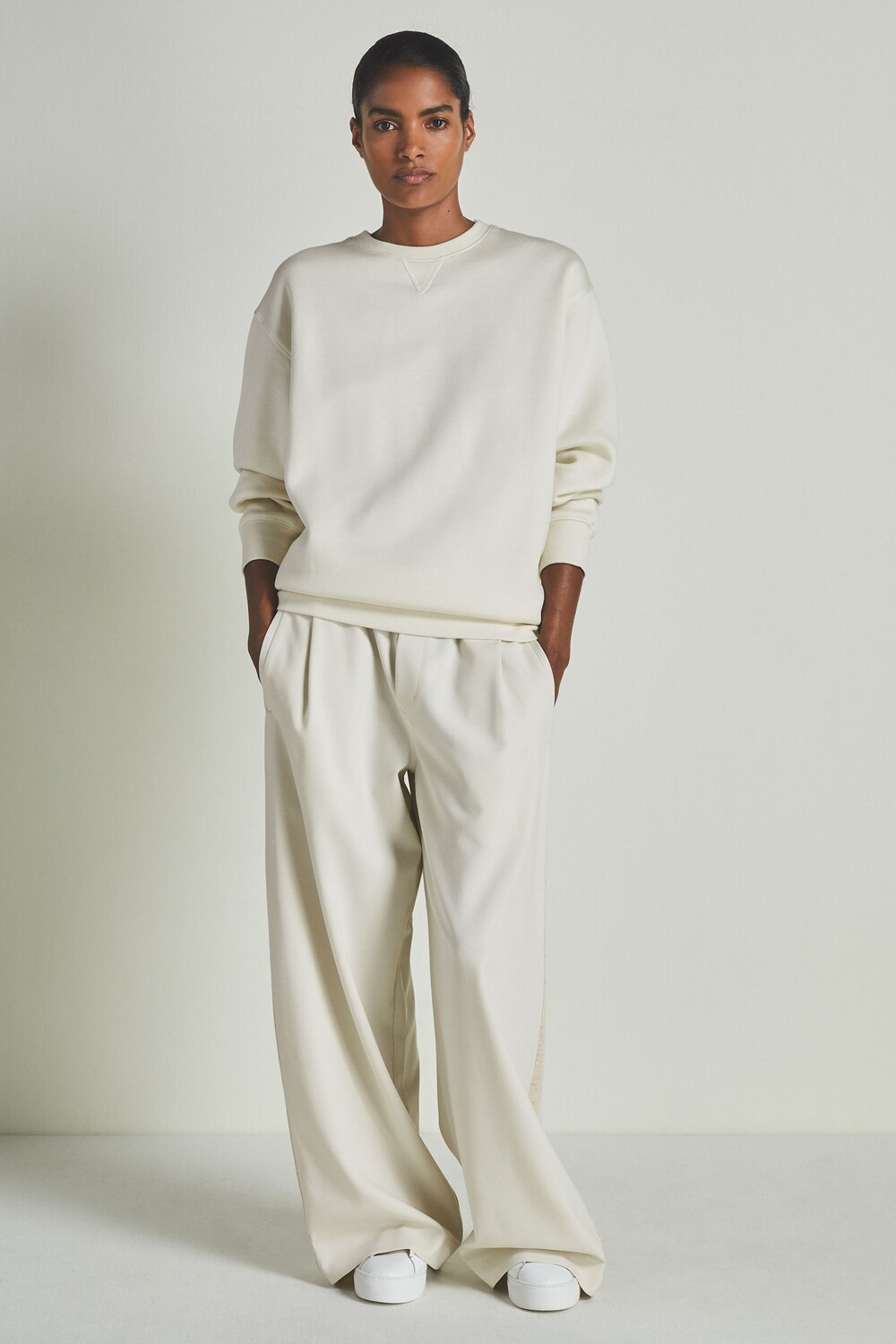 

Reiss | s джерси смесовая толстовка Les 100 Ciel, бежевый