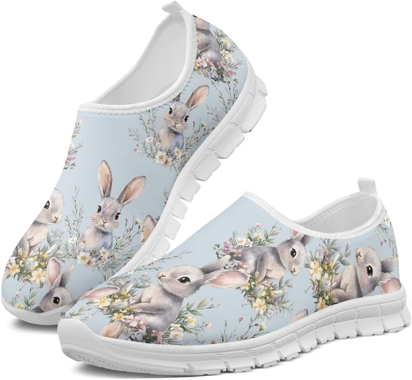 

Мужские туфли-слипоны, повседневные кроссовки для мужчин, удобная обувь для ходьбы, широкие Fonplted, Cute Bunny Easter Gifts