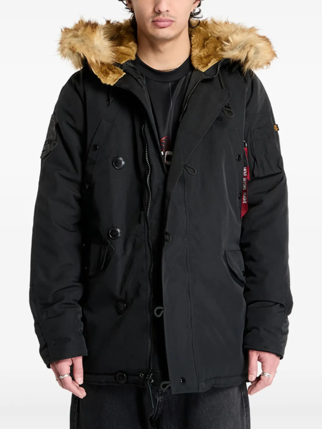 

Куртка-парка Explorer с меховой отделкой Alpha Industries, черный