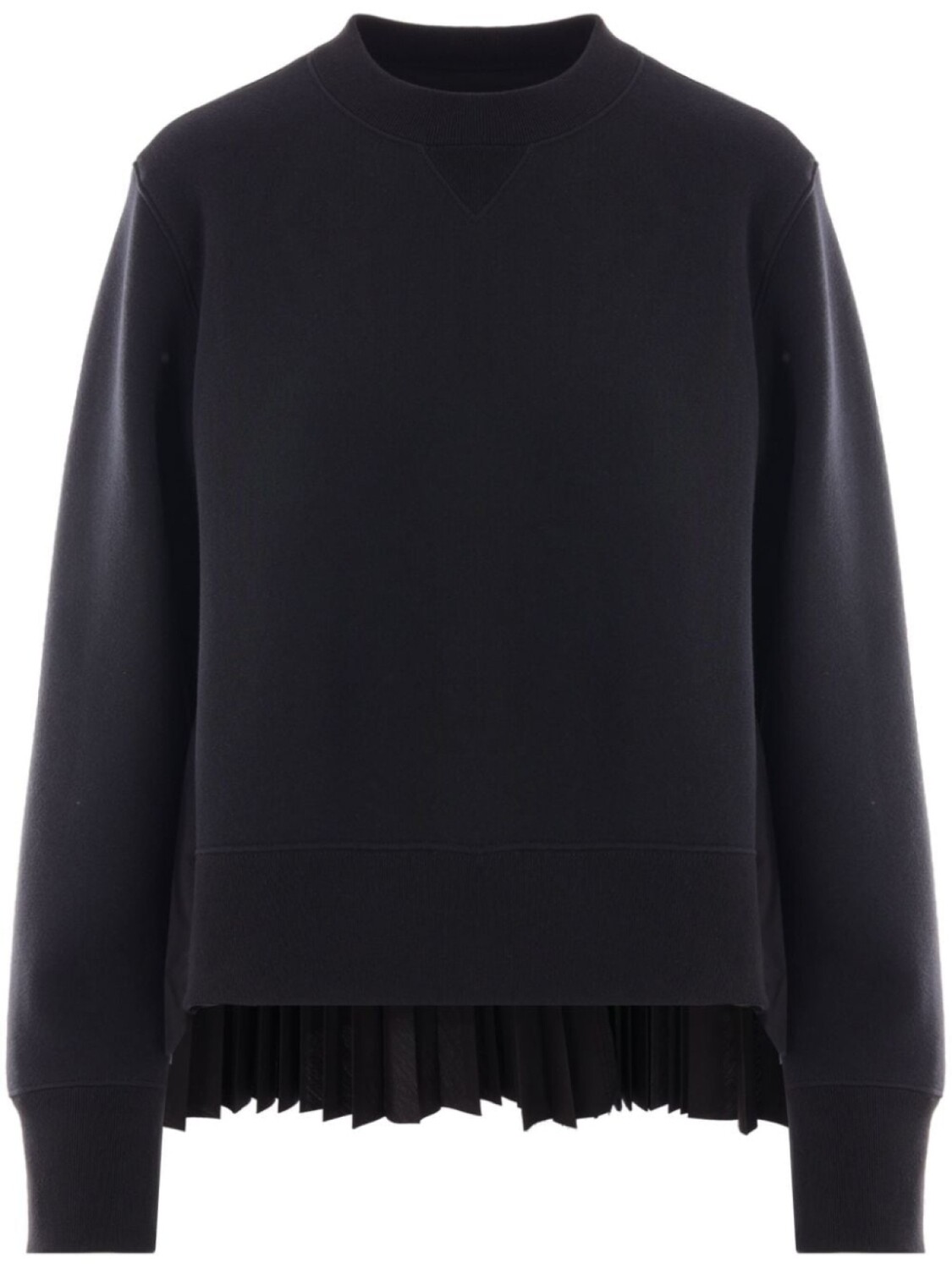 

Sacai толстовка с круглым вырезом и вставками, черный
