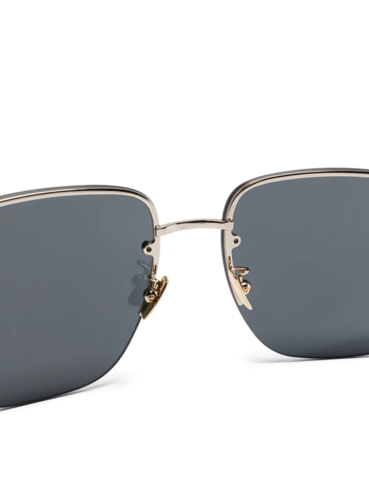 Saint Laurent Eyewear солнцезащитные очки в квадратной оправе, золотой — фото 3