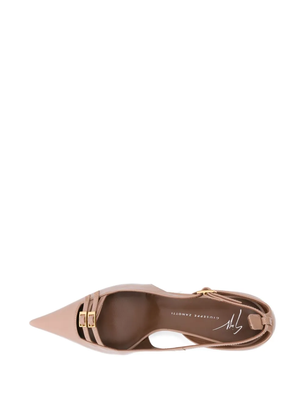 Туфли на каблуке с ремешком и пряжкой Giuseppe Zanotti, нейтральный — фото 4
