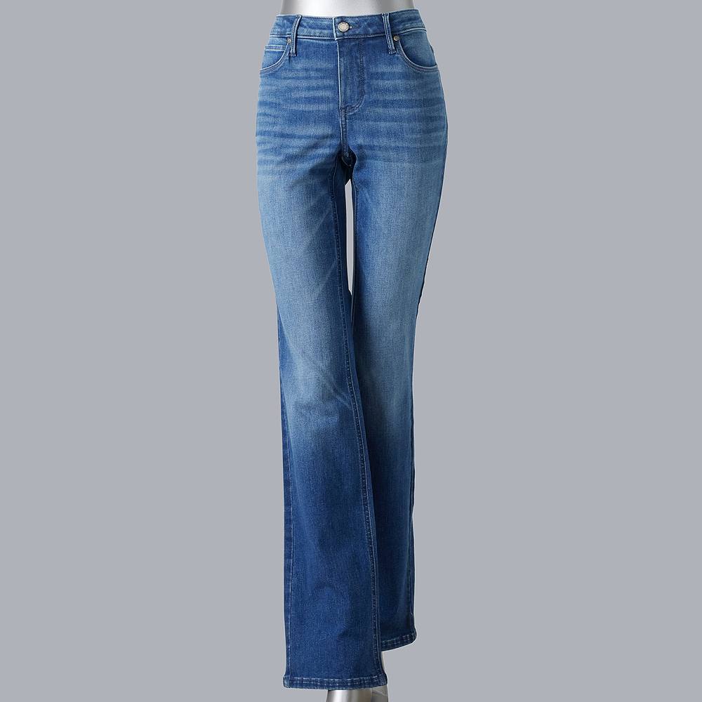 

Petite Simply Vera Джинсы со средней посадкой Vera Wang Bootcut Simply Vera Vera Wang, цвет Indigo Peyton