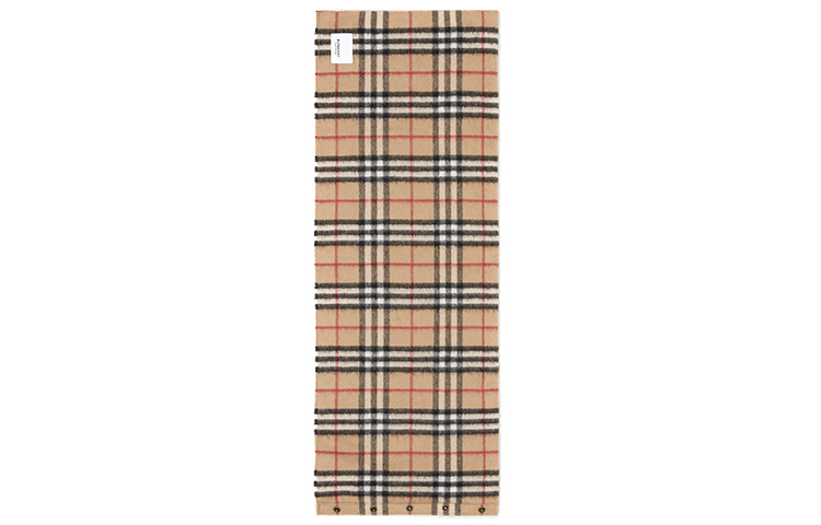 

Винтажный шарф в клетку с обработанным краем Burberry