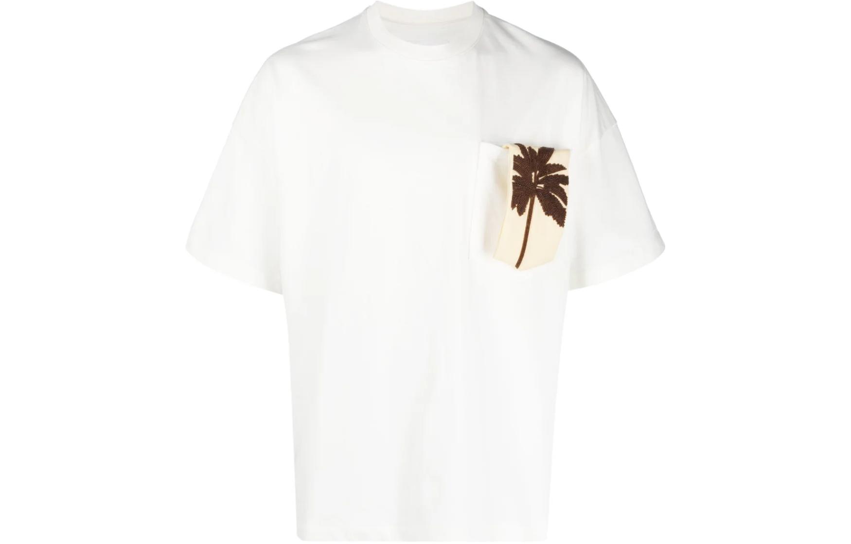 

Футболка из хлопка с накладным карманом JIL SANDER, Optical White Color