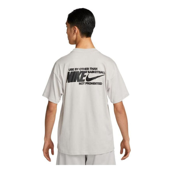 

Футболка Men's Nike Solid Color Ribbed Collar Back Printing Short Sleeve Gray T-Shirt, мультиколор