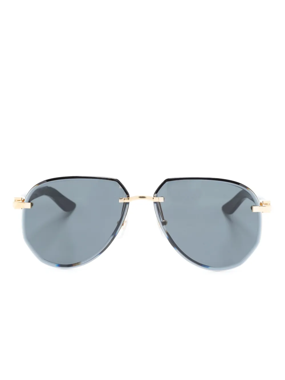 

Солнцезащитные очки-пилоты C Decor Cartier Eyewear, черный