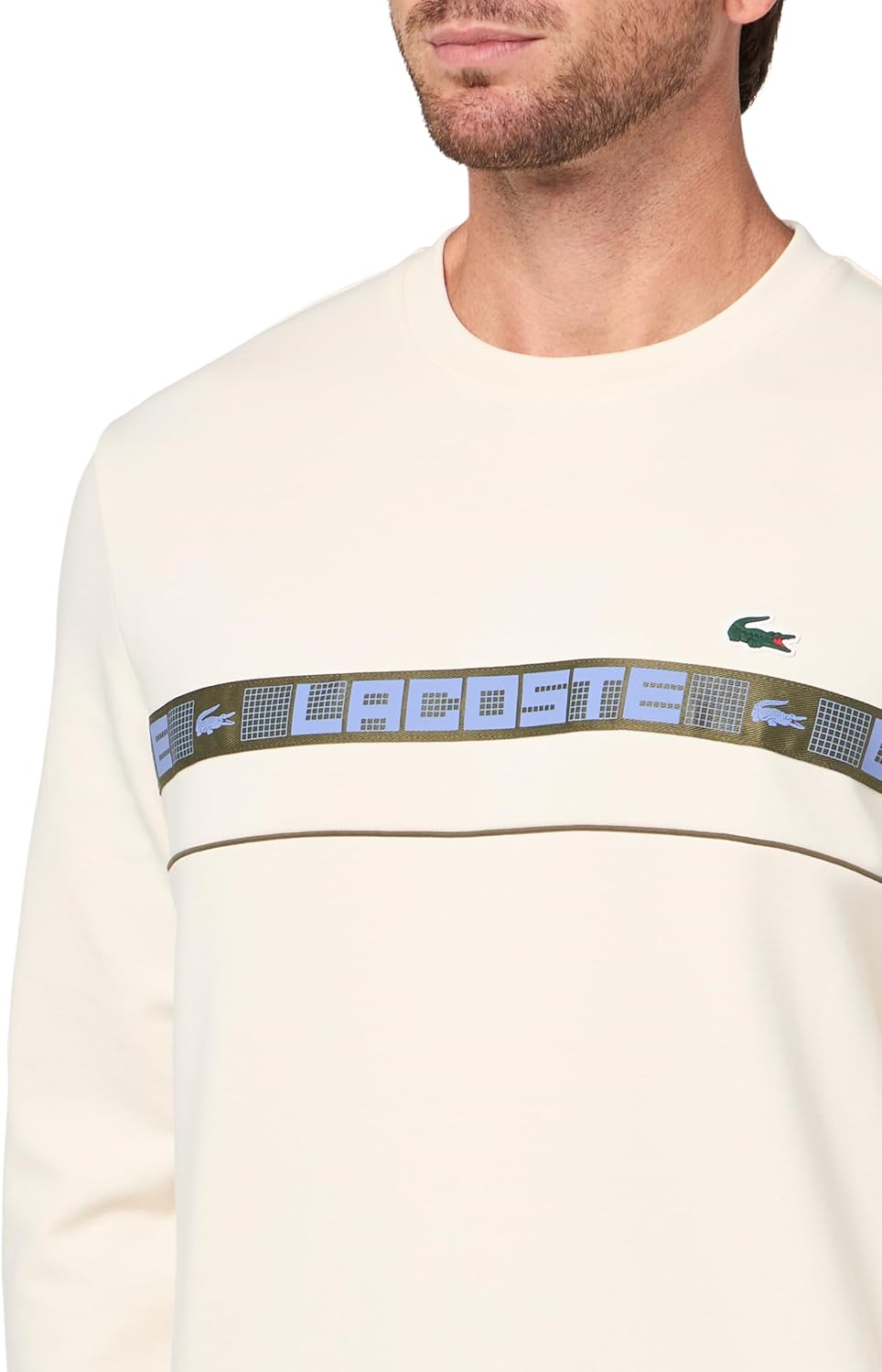Мужская спортивная теннисная толстовка Lacoste с фирменной полоской, Lapland — фото 3
