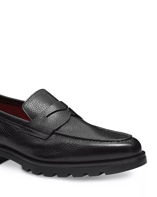 Мужские лоферы в стиле «рок» Santoni, черный — фото 3