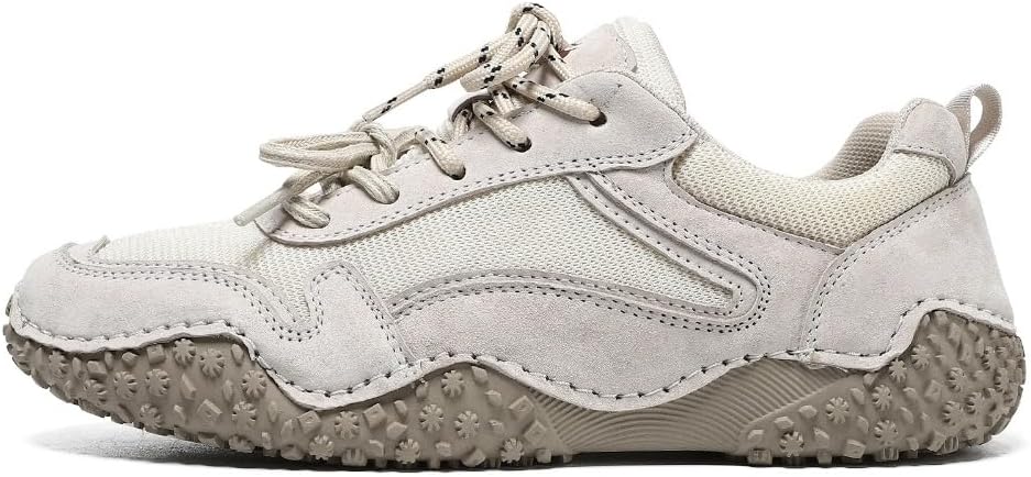 

Кожаные лоферы - дышащие перфорированные кроссовки с эластичной застежкой, резиновая подошва, круглый носок, низкие повседневные обувь для прогулок, путешествий и ежедневного ношения Hsdjkcsyu, Sand 1