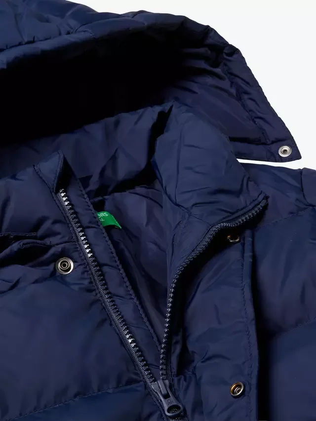 Детская пуховая куртка, синяя Benetton — фото 3