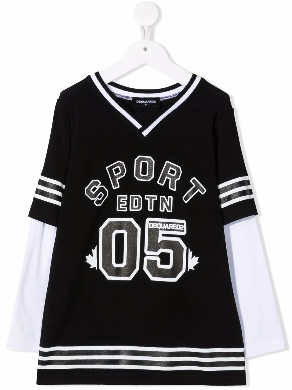 

Многослойная футболка с логотипом Dsquared2 Kids, черный