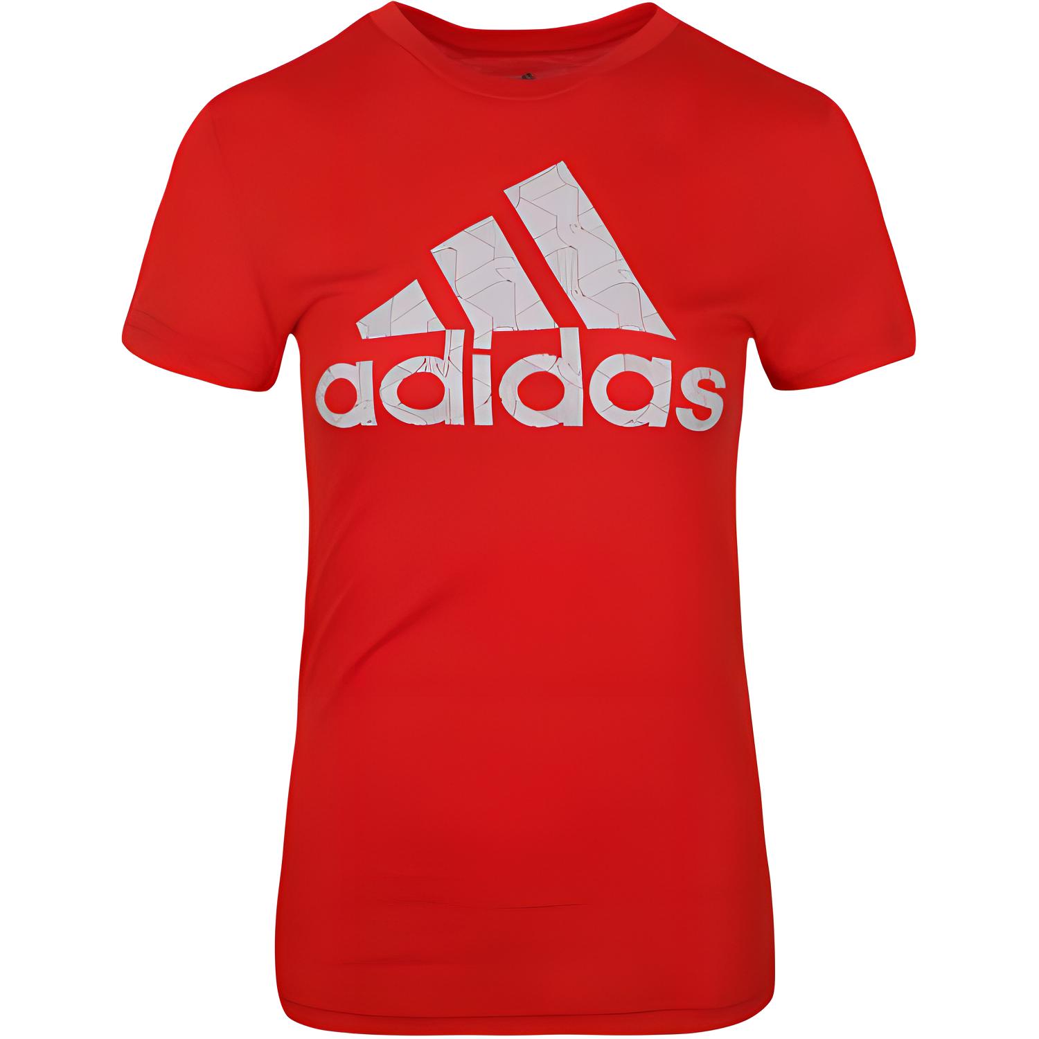 

Adidas Футболка женская красная, Красный, Adidas Футболка женская красная