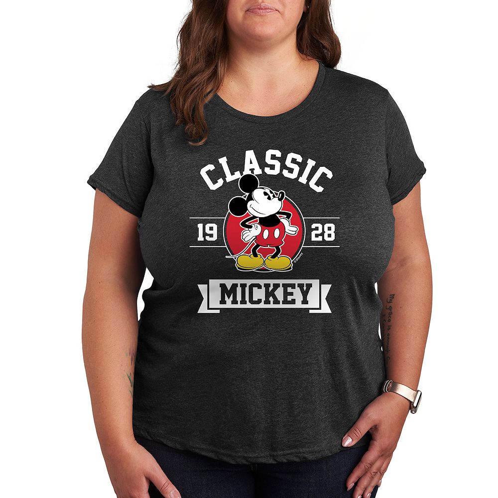 

Классическая футболка с графическим рисунком Disney's Mickey Mouse Plus 1928 года, цвет Heather Charcoal