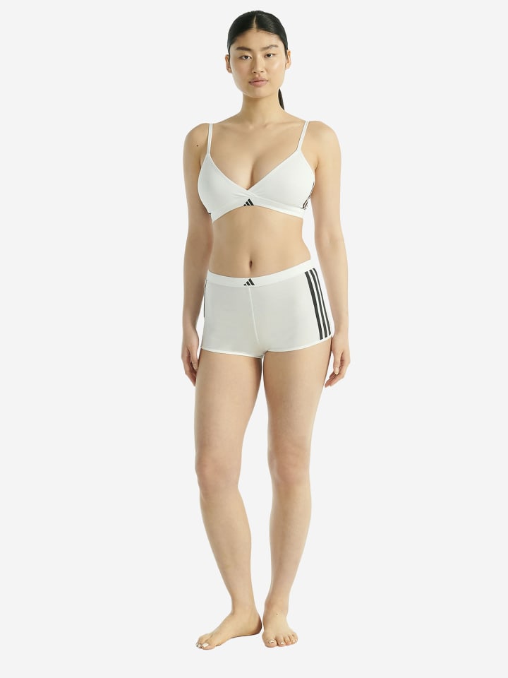 Бюстгальтер с треугольными чашечками Sport Active Essentials белого цвета adidas — фото 3