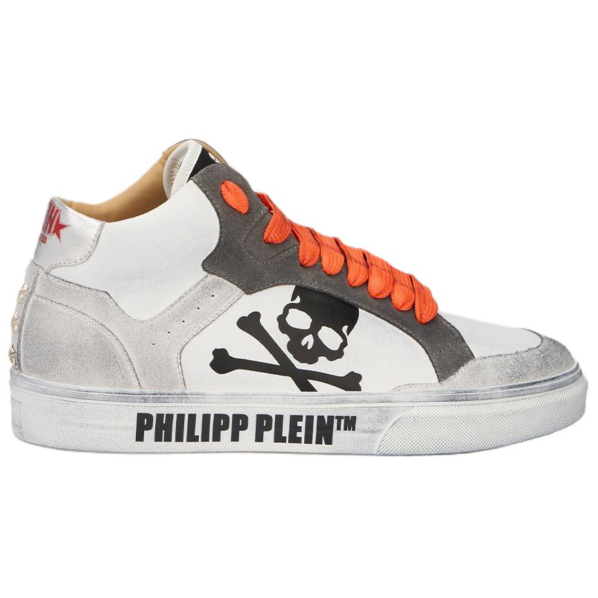 Philipp Plein Высокие скейтбордистские кроссовки унисекс, серый — фото 3