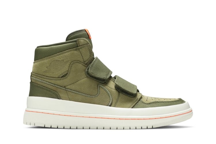 

Кроссовки Air Jordan 1 Retro High Double Strap 'Olive Canvas', зеленый