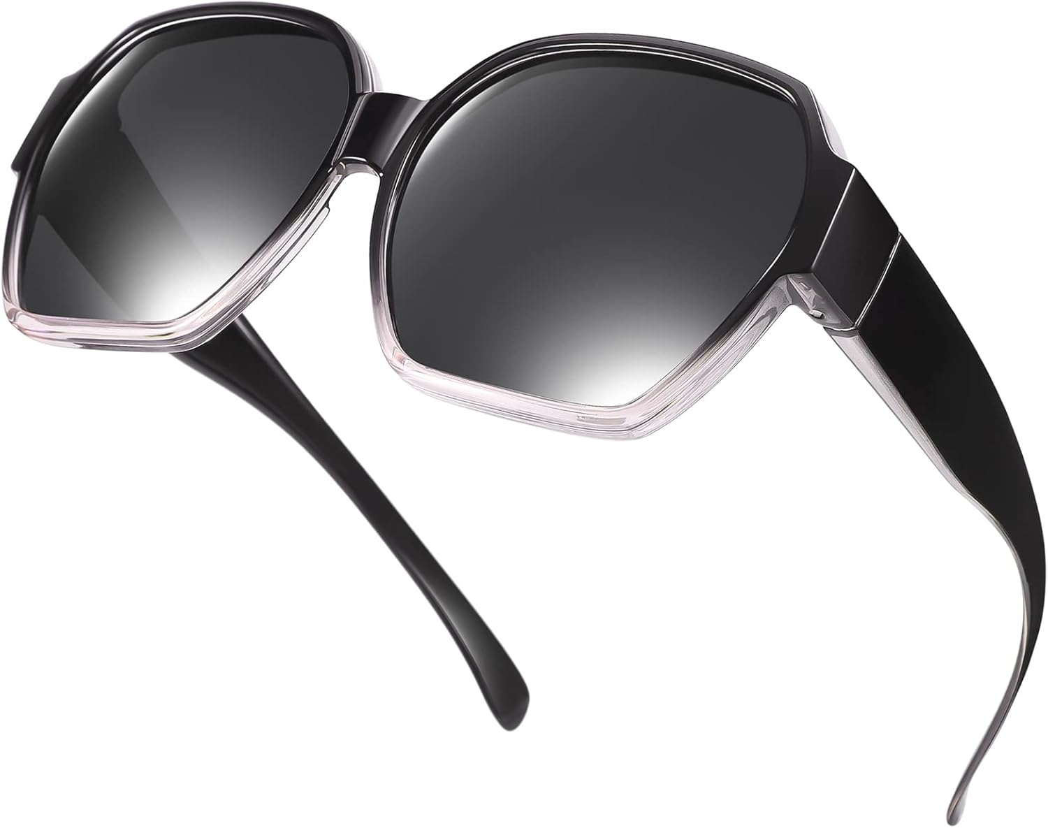 

Поляризованные солнцезащитные очки Br'Guras увеличенного размера, надеваемые поверх обычных очков, для женщин и мужчин. Носятся поверх обычных очков, Sg02-gradient Light Pink