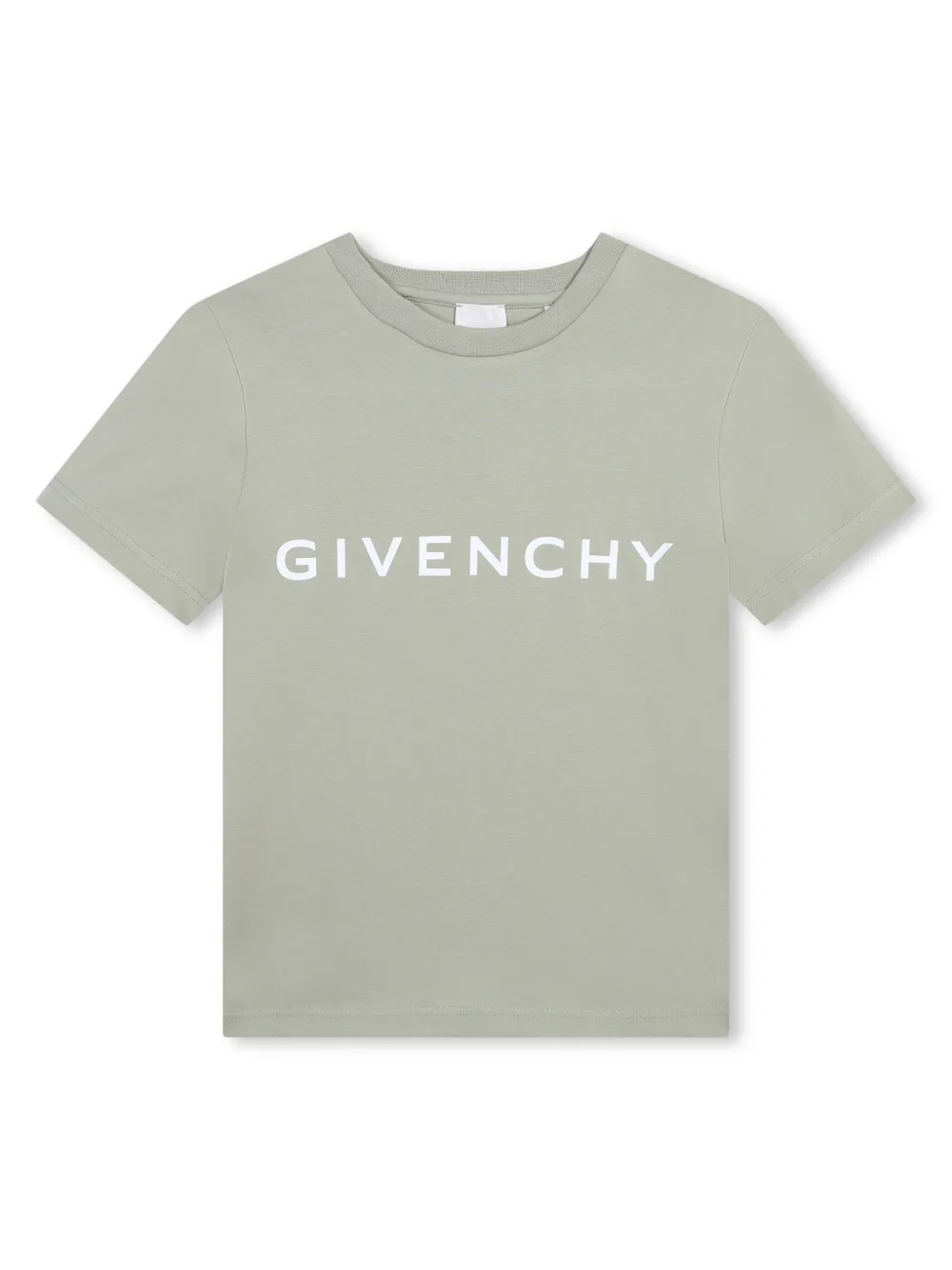 

Футболка из органического хлопка с логотипом Givenchy Kids, зеленый
