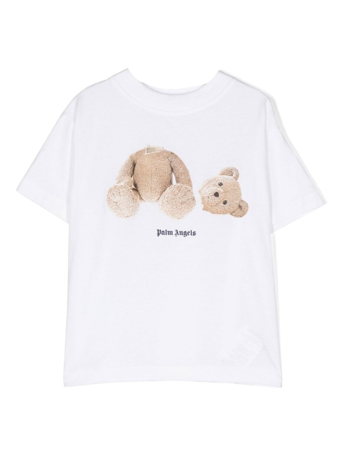 Palm Angels Kids футболка Broken Bear из органического хлопка, белый