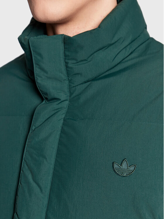 Пуховик стандартного кроя Adidas, зеленый — фото 4